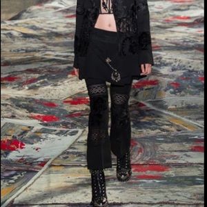 NWT Alexander McQueen black lace show pants